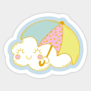 Cleo the happy little Cloud Sticker